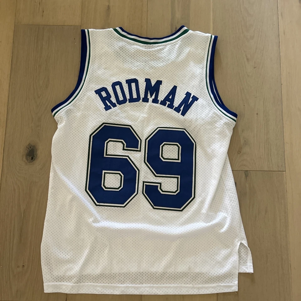 Camiseta Nike #69 personalizada rara vintage de los Dallas Mavericks Dennis Rodman de la NBA Foto 2 de 4