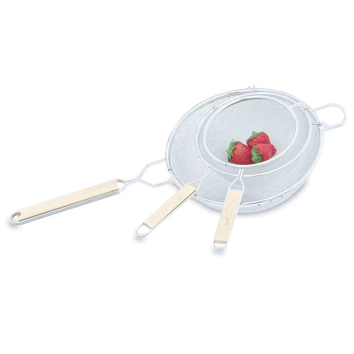 Vollrath 47196 Retinned 10-1/4" Medium Wire Mesh Strainer