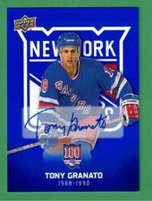 2025-26 Upper Deck Rangers Centennial TONY GRANATO Auto Blue