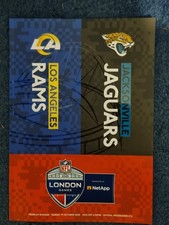 NFL Jacksonville Jaguars v LA Rams Programme / Flag & Poster. Wembley  19/10/25