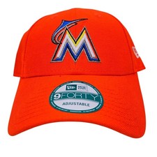 New Era Miami Marlins 9FORTY Adjustable Hat Orange MLB Baseball Cap Strapback