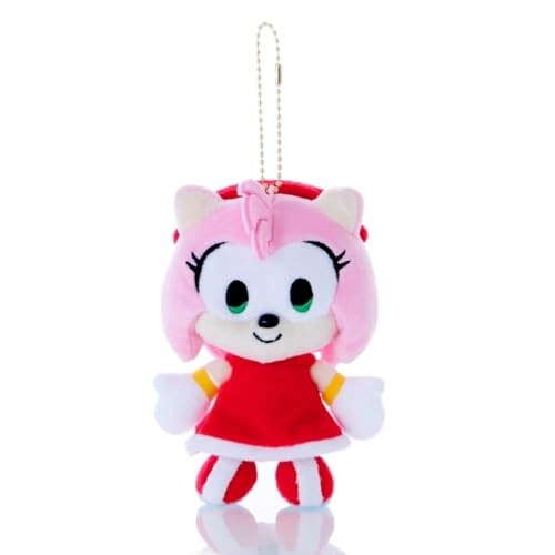 Sega Fave Sonic & Friends Amy Rose Mascot Plush Toy Doll Keychain New F/S - Picture 1 of 7