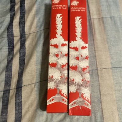 2. Seasonal Goods White Tabletop 18'' Christmas Tree Home Desk Decor Brand New