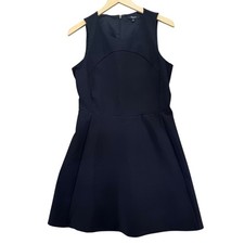 Madewell Adore Mini Dress Navy Blue Sleeveless Fit Flare Stretch Size 10
