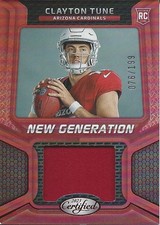 Clayton Tune 2023 Certified New Generation Jerseys Mirror Red Rookie Card /199