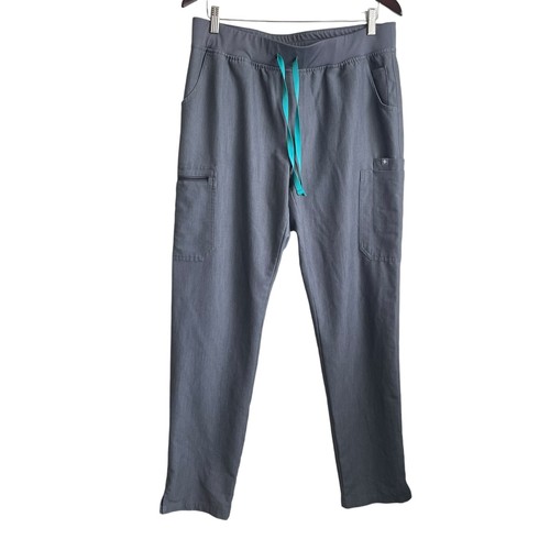 Figs Women Scrub Cargo Pants L Gray Technical Collection Medical Nurse Workwear
