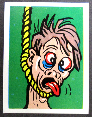 1963 Leaf SPOOK STORIES Sticker HANGMAN NOOSE neuwertig
