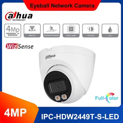 Dahua IPC-HDW2449T-S-LED 4MP Full-Color Wizsense Mic SMD Plus Network IP Camera
