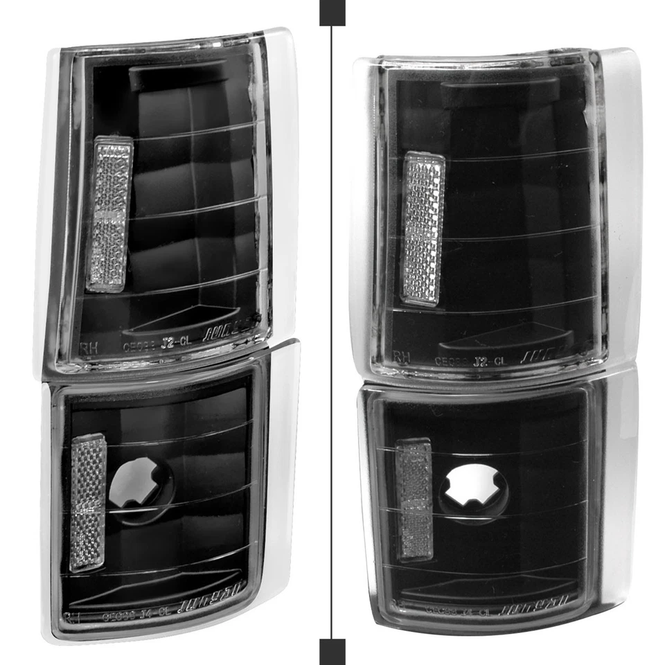 Black Corner Lights Fits 94-98 GMC Yukon Sierra C/K C10 Turn Signal Lamps 4PC Foto 3 de 4