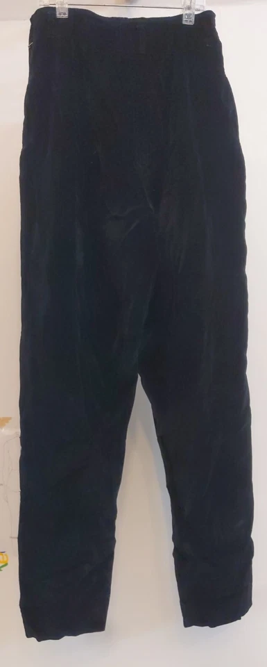 Pantalones de terciopelo de cintura alta con cremallera lateral Lizwear de colección Foto 4 de 4