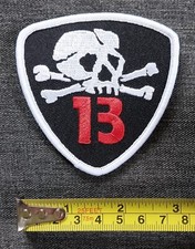 SKULL CROSSBONES 13 MC OUTLAW BIKER MOTORCYCLE HAT JACKET PATCH
