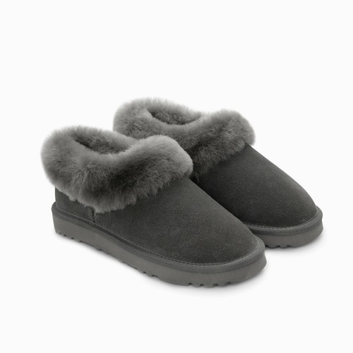 UGG Slippers Avery Unisex Premium Sheepskin Slippers Suede - Picture 23 of 25