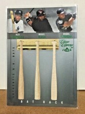 Rodriguez Tejada Cabrera 2004 Classic Clippings Bat Rack Triple No Serial # 1/1?