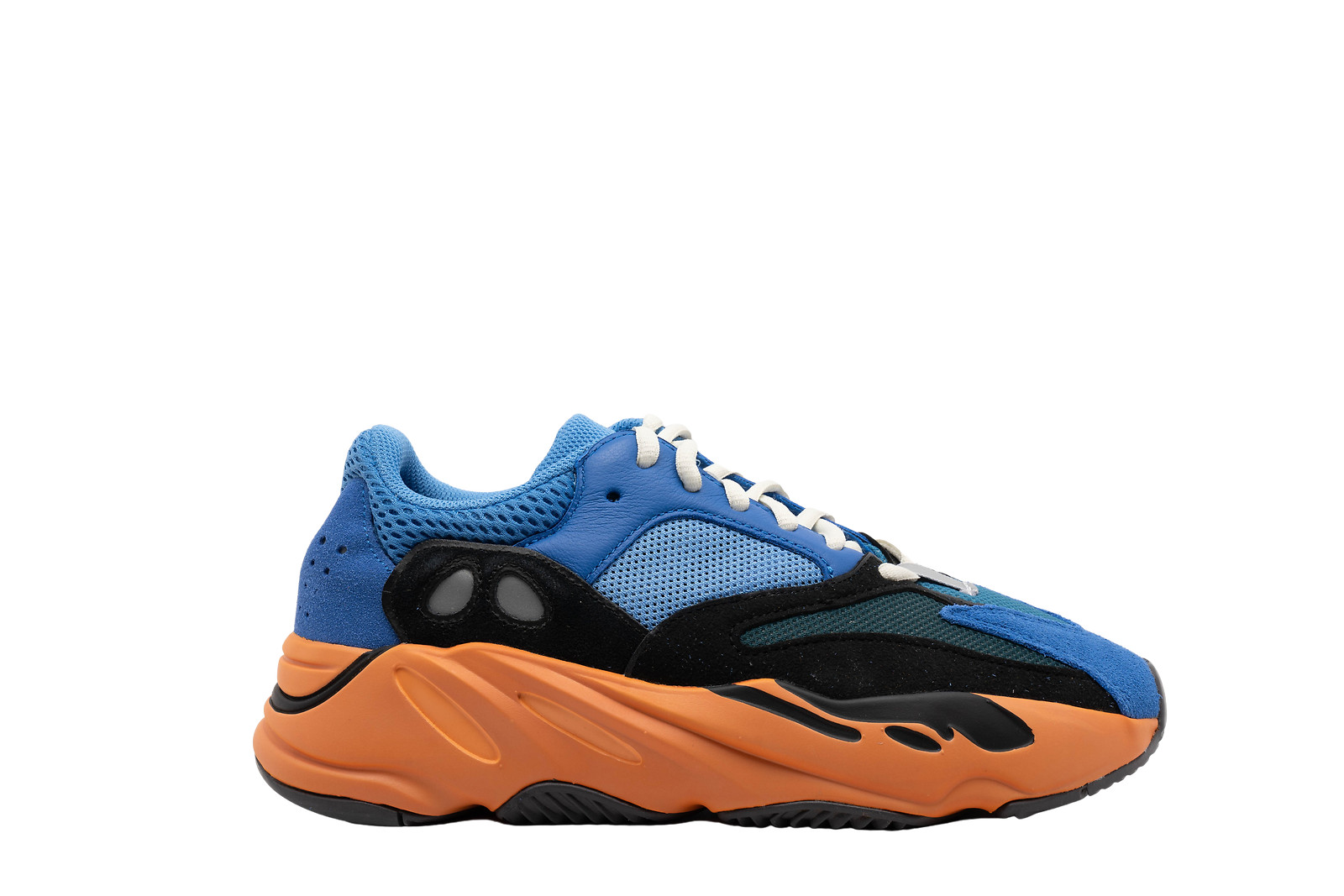 yeezy bright blue 700 on feet