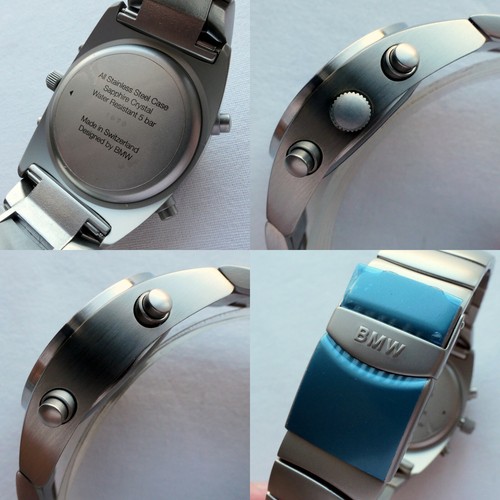 BMW Motorsport Racing Car Accessory Digital Alarm Swiss Made Chronograph Watch - Picture 11 of 12
