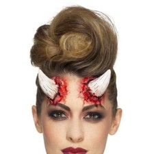 Latex Devil Horn Prosthetics Adult Ivory