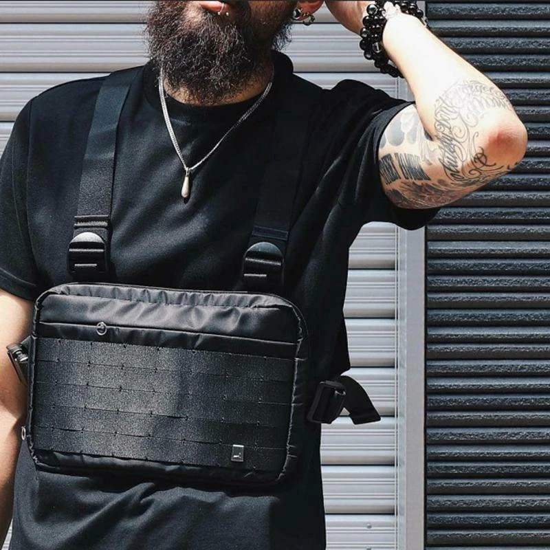Bag Streetwear Waist Bag Black Hip Hop Fanny Pack Men Adjustable