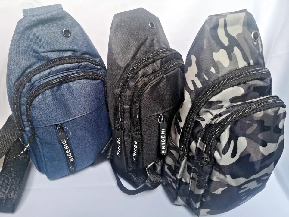 Mens Chest Bag Pack Outdoor Travel Sport Shoulder Sling Backpack Cross Body Bags - Image 2 of 4