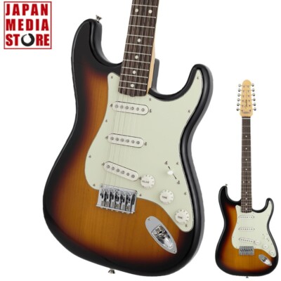 Fender Made in Japan Limited Stratocaster XII 12 Saiten 3-Farben Sunburst Git...