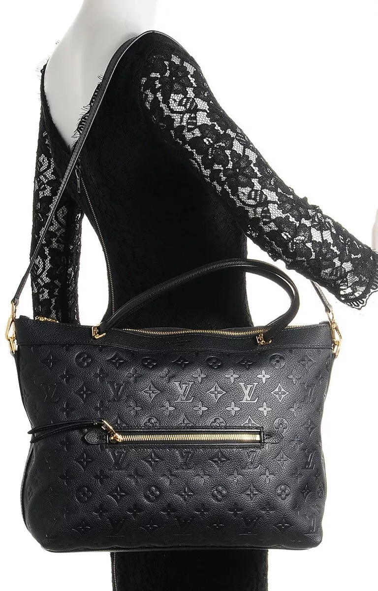 black embossed louis vuitton bag