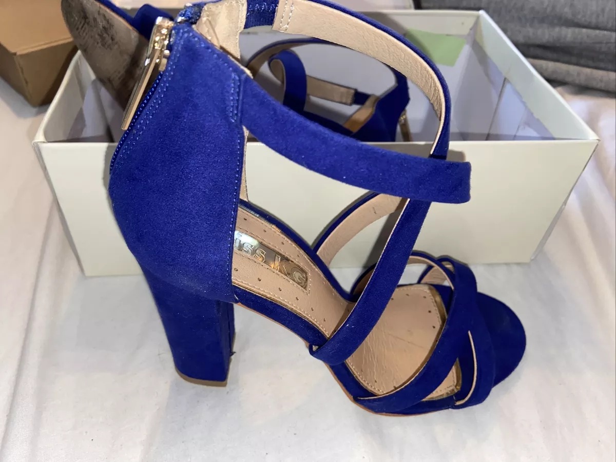 Miss KG womans Blue Suede Heels UK5 EU 38