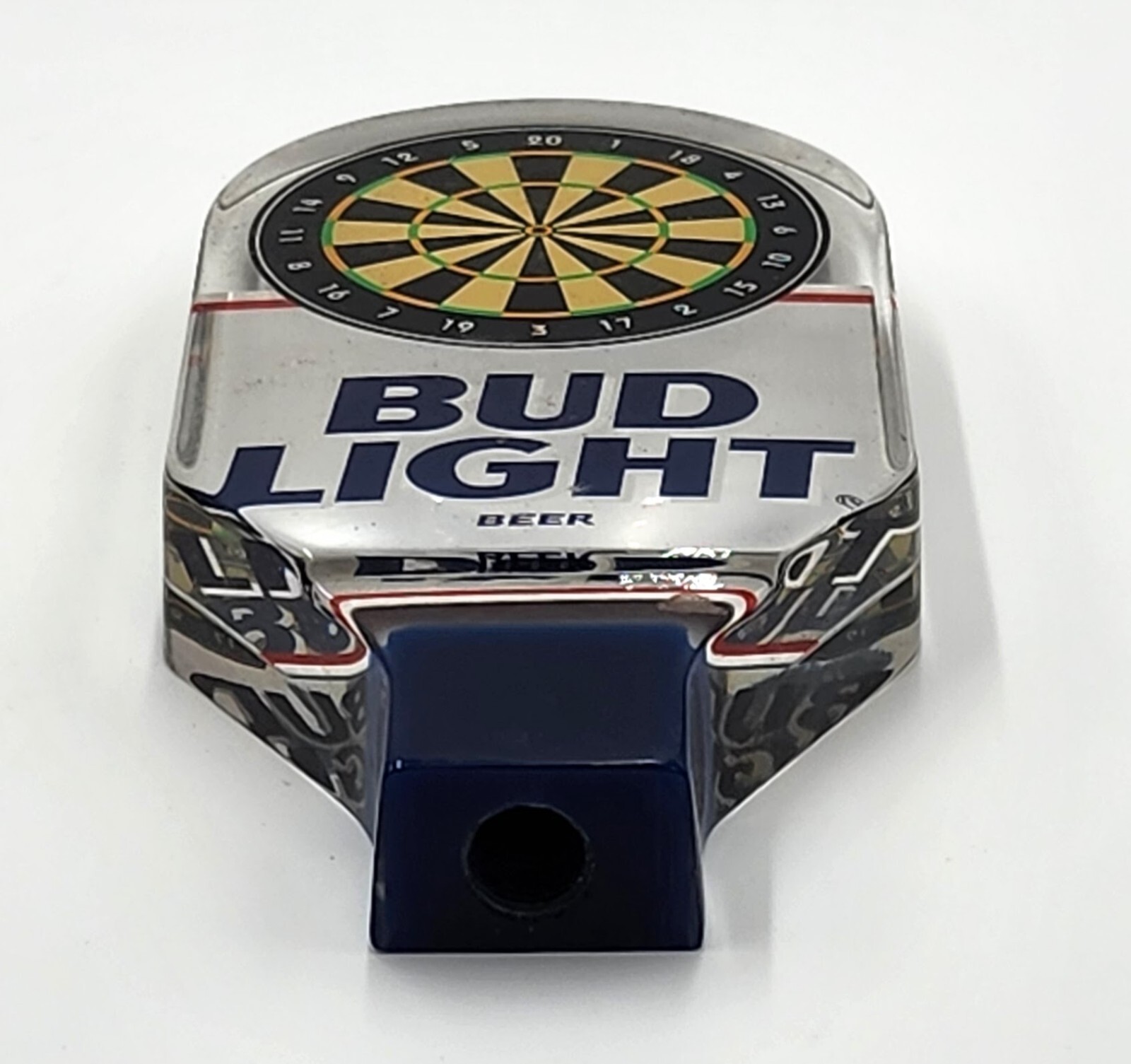 Bud Light Budweiser Beer Acrylic Lucite Dart Board Tap Handle Darts Clear 6.5 in