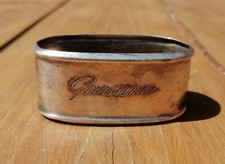 Antique Alpacca Napkin Ring "Garance" Silver Tone