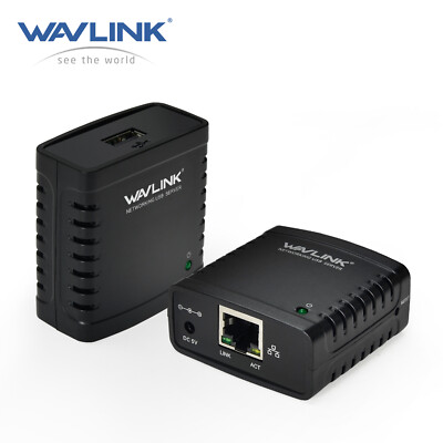 Wavlink USB NETWORK PRINT SERVER ETHERNET 10/100MBPS PRINTER ADAPTER USB HUB
