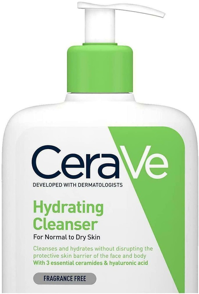CeraVe Hydrating Cleanser 236ml/8oz Daily Face & Body Wash for