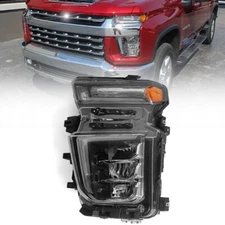 Driver Headlight For 2020-2023 Chevy Silverado 2500HD 3500HD Full LED DRL Left