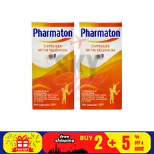 2 X 100s Pharmaton Capsules with Ginseng and Selenium Energy Booster Performance
