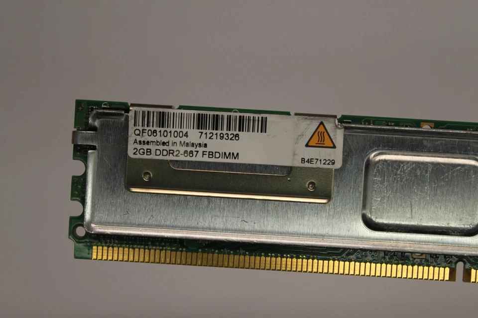 Qimonda QF06101004 2GB SD RAM DDR2-667 PC2-5300 Bus Speed 128x4 ECCFBDIMM Memory - Image 2 of 2