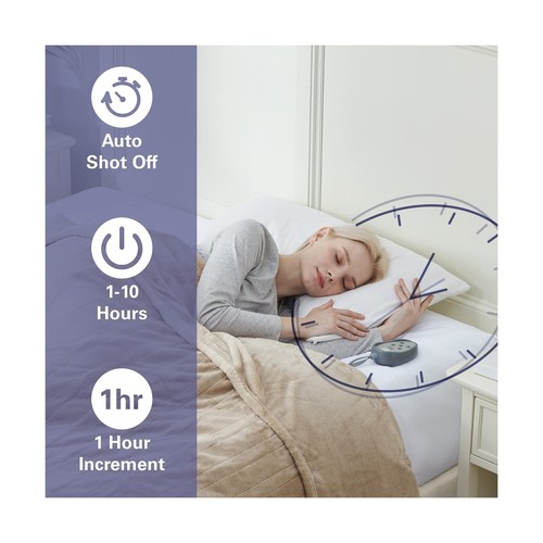 MP2 Queen Size Electric Blanket with Dual Control, Plush Heated Blankets | Ma... - Picture 4 of 9