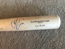 Cj Cron Game Used Bat Signed Angels MLB Authenticated Minnesota Twins Auto