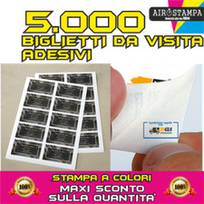 STAMPA 5000 BIGLIETTI DA VISITA ADESIVI STICKERS A COLORI! SPEDIZIONE GRATUITA!