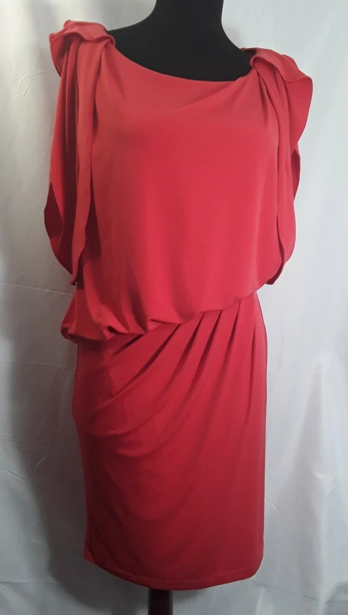 Angled ruffle sheath top dress vince camuto