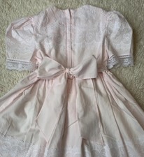 Vintage Gunne Sax Girls Pink Lace Dress Frilly Prairie Size 4 Jessica McClintock