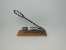 Reeds Rocket Pecan Nut Cracker Metal w/Oak Wood Base Little Rock ARK USA Vintage