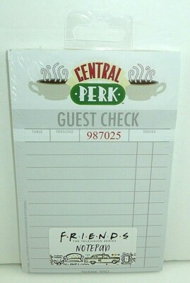 FRIENDS Notepad Central Perk Check TV Series Note Pad Lined Coffee Cafe Notes