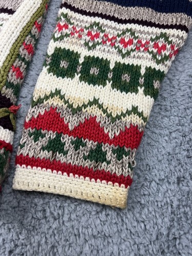 Vintage Heirloom Collectibles Ugly Christmas Sweater Tree Cabin Patchwork Medium - Picture 14 of 14