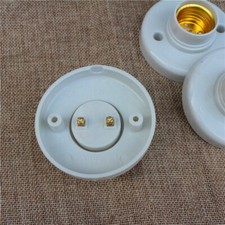 10x E27 Round Light Bulb Pendant Lamp Fixing Base Holder Screw Cap Socket