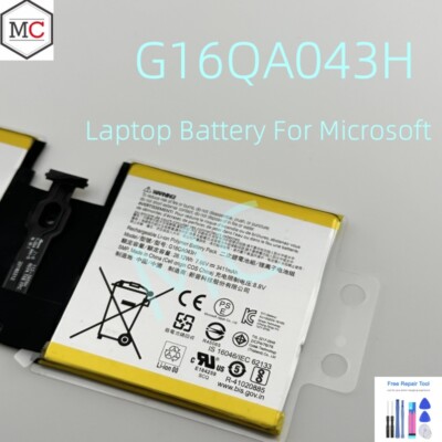 7.66V 3411mAh For Microsoft Surface Go Li-Polymer Battery Replacement G16QA043H