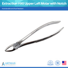 Dental Extraction Forceps #90 (Upper Left Molar with Notch) ARTMAN