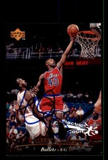 Signed Basketball Card Auto Calbert Cheaney 1995-96 Upper Deck Electric Court
