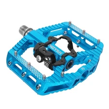 MTB Mountain Bike Pedals 3 Bearing Flat Platform Compatible with Dual Functio...
