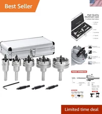 Carbide Hole Saw Kit, 5-Piece Set for Metal Cutting