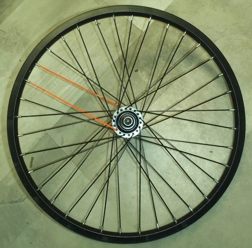 20" X 1.5/1.75 REAR ALUMINUM BLACK 10MM AXLE BMX BICYCLE RIM/HUB RW200499