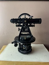 W & LE GURLEY Model #640239 Surveyor Scope w/Accessories & Wooden Carry Box