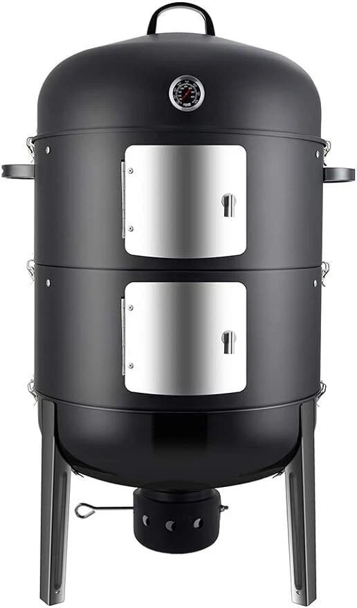 Charcoal BBQ Smoker Grill 20 Inch Vertical Smoker for Outdoor Cooking Grilling