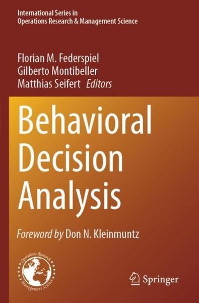 Behavioral Decision Analysis Florian M. Federspiel-image